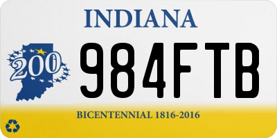 IN license plate 984FTB