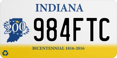 IN license plate 984FTC