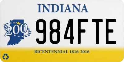 IN license plate 984FTE