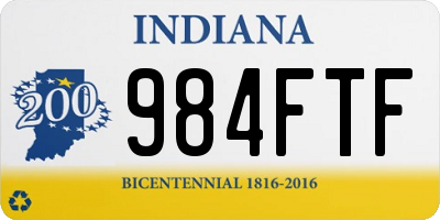 IN license plate 984FTF