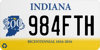 IN license plate 984FTH