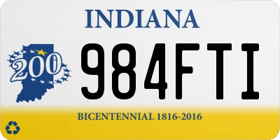 IN license plate 984FTI