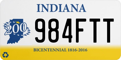 IN license plate 984FTT