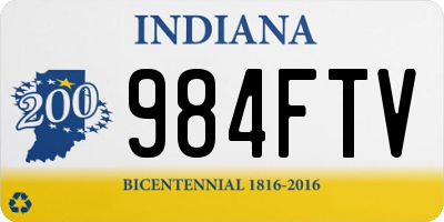 IN license plate 984FTV