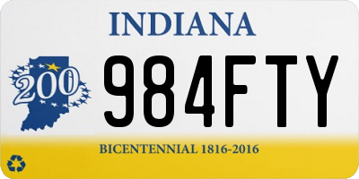 IN license plate 984FTY