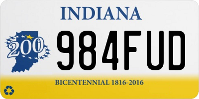 IN license plate 984FUD