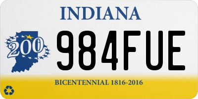 IN license plate 984FUE