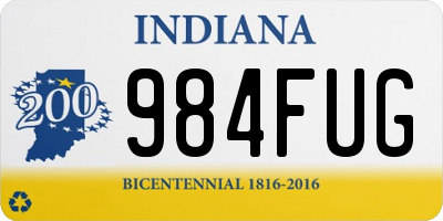 IN license plate 984FUG