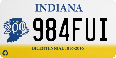 IN license plate 984FUI