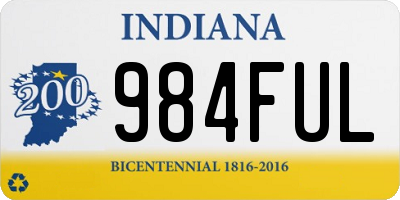 IN license plate 984FUL