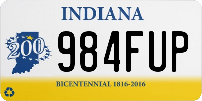 IN license plate 984FUP