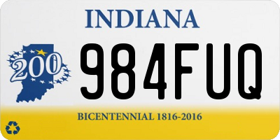 IN license plate 984FUQ