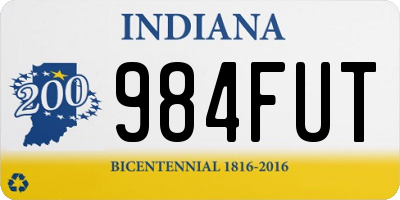 IN license plate 984FUT