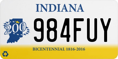 IN license plate 984FUY