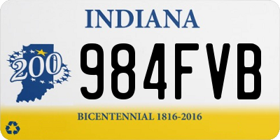 IN license plate 984FVB
