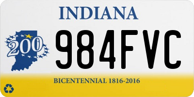 IN license plate 984FVC