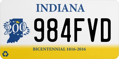 IN license plate 984FVD