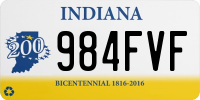 IN license plate 984FVF