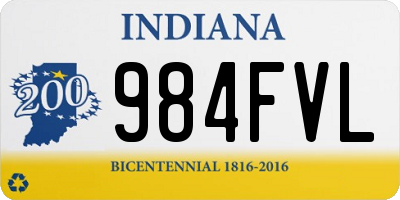 IN license plate 984FVL