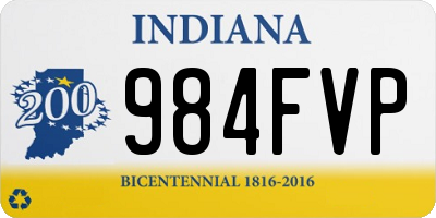 IN license plate 984FVP