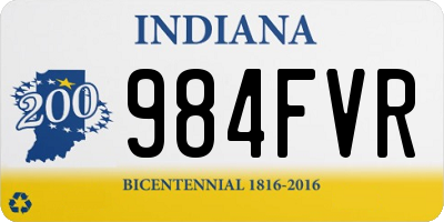 IN license plate 984FVR