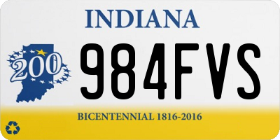 IN license plate 984FVS