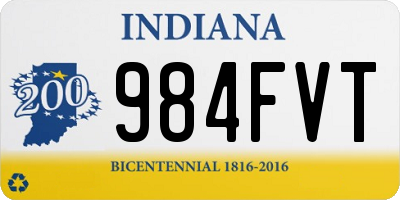 IN license plate 984FVT