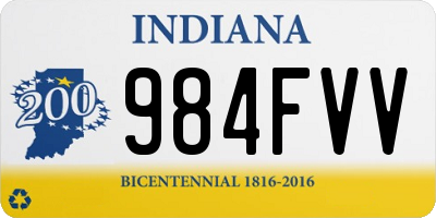 IN license plate 984FVV