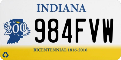 IN license plate 984FVW