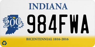 IN license plate 984FWA