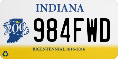 IN license plate 984FWD