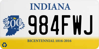 IN license plate 984FWJ