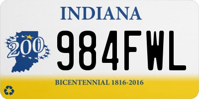 IN license plate 984FWL