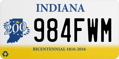 IN license plate 984FWM