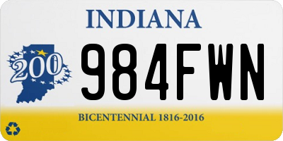 IN license plate 984FWN