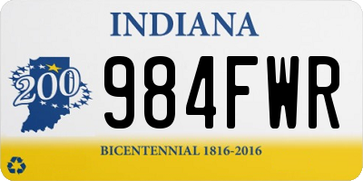 IN license plate 984FWR