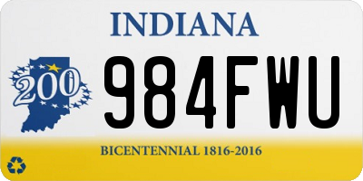 IN license plate 984FWU