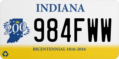 IN license plate 984FWW