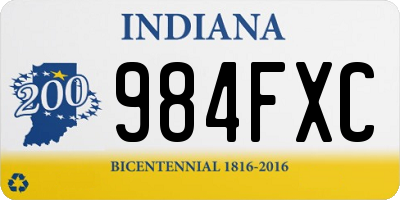 IN license plate 984FXC