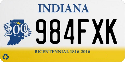 IN license plate 984FXK