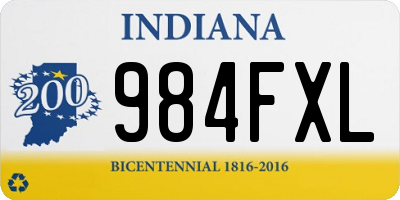 IN license plate 984FXL