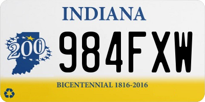 IN license plate 984FXW