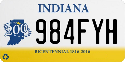 IN license plate 984FYH