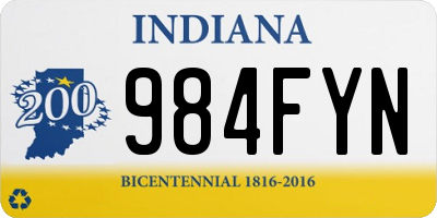 IN license plate 984FYN