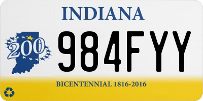 IN license plate 984FYY