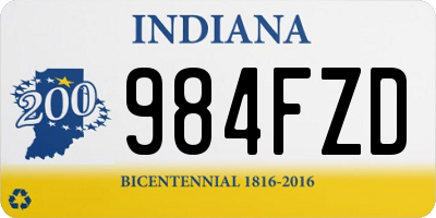 IN license plate 984FZD
