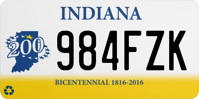 IN license plate 984FZK