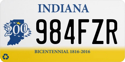 IN license plate 984FZR
