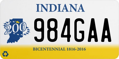 IN license plate 984GAA