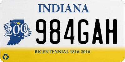 IN license plate 984GAH